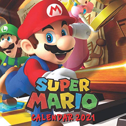 SUPER MARIO CALENDAR 2021: OFFCIAL MONTHLY CALENDAR 8.5X8.5 GLOSSY PAPER