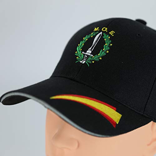 Tactical OPS Gorra con Bordado de Mando DE Operaciones Especiales M.O.E. con Bandera de España