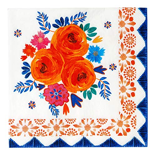 Talking Tables-Pretty Floral Napkins 20 unidades 33 cm desplegadas colores variados (BOHOV2-NAPKIN) , color/modelo surtido