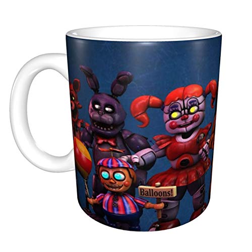 Taza de café Five Nights at Freddy's para capuchino, café con leche o té caliente, 330 ml