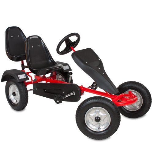 TecTake Go Kart Coche con Pedales - disponible en diferentes colores - (Rojo)