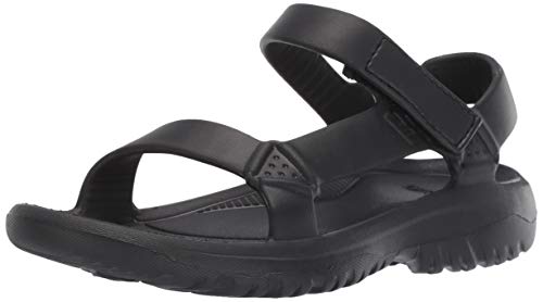 Teva Hurricane Drift, Sandalias de Punta Descubierta Mujer, Negro Black Blk, 38 EU