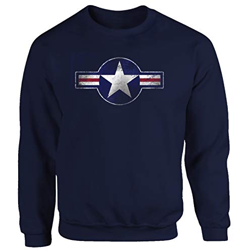 Tex-Ha Sudadera U.S. Air Force Airforce Captian America Seals Paracaidistas F 16 NASA azul azul M