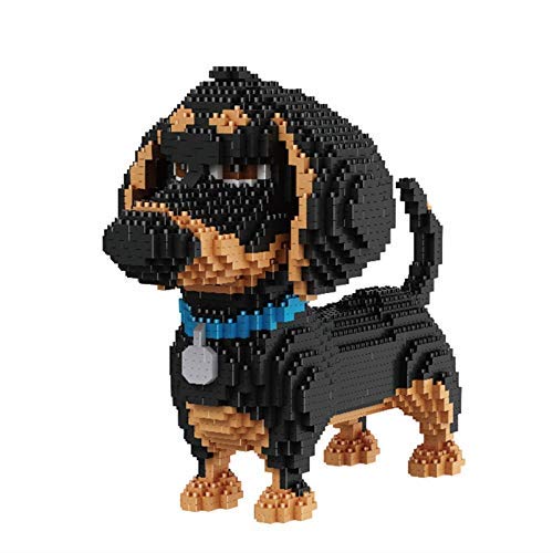 TITST 2000+ Piezas Super Cute Dog Model Building Nanoblock Nano Mini Blocks DIY Game Toy Regalos para Adultos y 6+ niños Dachshund