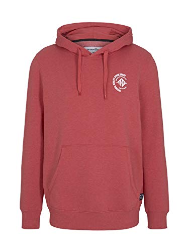 TOM TAILOR Denim 1020194 Basic Hoodie Sudadera, 11033 Normal Red, XL para Hombre