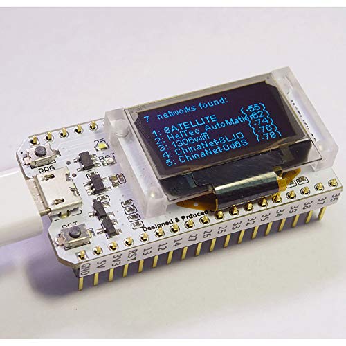 TOP-MAX ESP32 Módulo WiFi Tablero de Desarrollo Kit WIFI 32 Bajo Consumo de Energía 240 MHZ Dual Core con CP2012 Chip Pantalla de 0.96 pulgadas