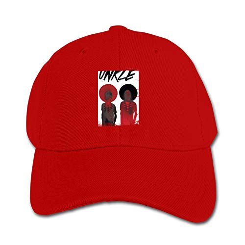 tsnam Caps Unisex Unkl WA Storie Fashion Washed Denim Hats Red, One Size