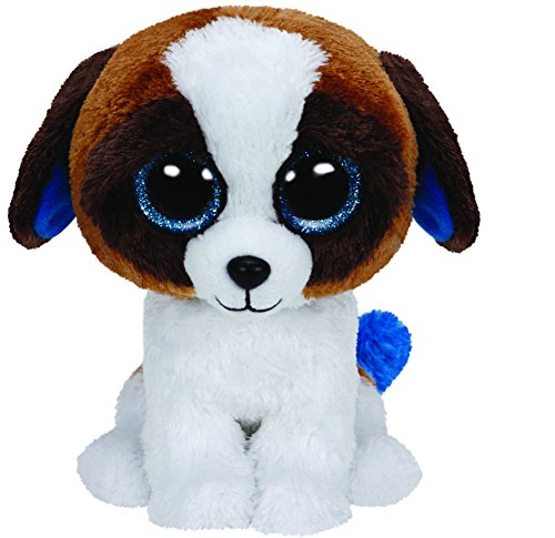 Ty - Peluche Perro San Bernardo, 15 cm, Color Blanco y marrón (United Labels 36125TY)