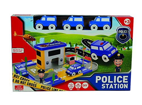 Ucar Oyuncak Estación de Policía-Construcción y Serie Carretera, Multicolor 68