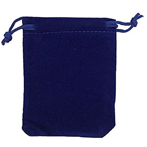 ULTNICE 9 * 12cm terciopelo lazo regalo boda Favor dulces bolsas - 50pcs (azul oscuro)