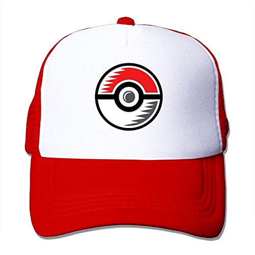 Unisex Customized Adjustable Pokeball Pokemon Logo Baseball Cap One Size Red Sombreros y Gorras