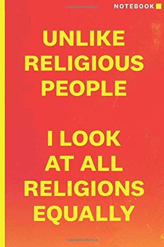 Unlike Religious People: Notebook / Journal / Diary: Ricky Gervais Inspired Notepad for Fans