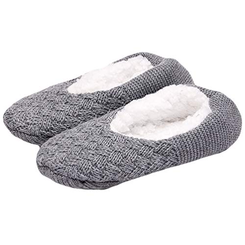 VALICLUD 1 par de Pantuflas Suaves Y Esponjosas para Adultos Súper Suaves Cálidas Acogedoras Suaves Y Suaves Al Tacto Zapatillas para Dormir Gris Claro M