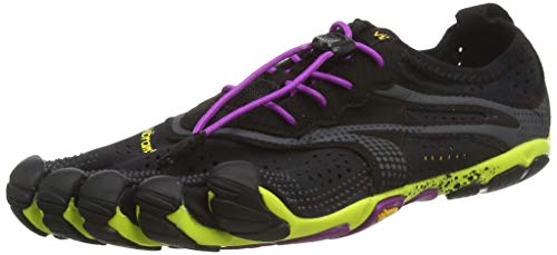 Vibram FiveFingers V-Run, Zapatillas Mujer, Multicolor (Black/yellow/purple), 40 EU