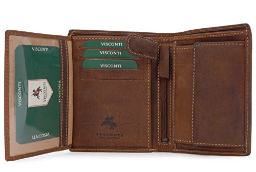 VISCONTI - RIFLE 709 - Cartera - Cuero Hunter - Tostado - RFID