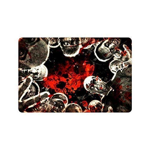 Voxpkrs Zombie Non-Woven Fabric Top Doormat,Indoor/Outdoor Floor Mat (L23.6"X15.7"W)