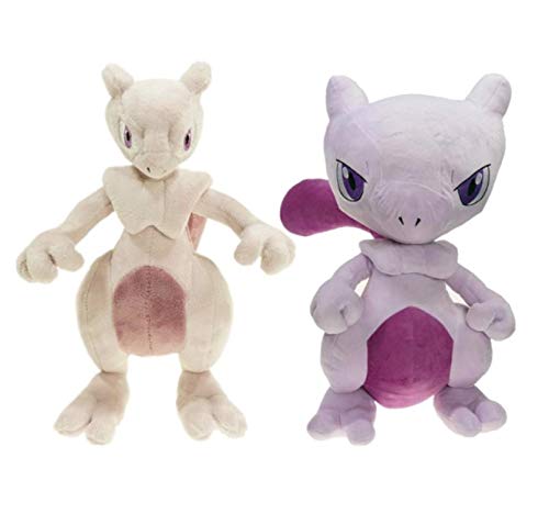 WEICHUANG 2 Uds / Pokemon Lindo Mega Mewtwo Muñeco De Peluche De 30 Cm, Muñeco De Peluche Mew Juguete Niños Cumpleaños