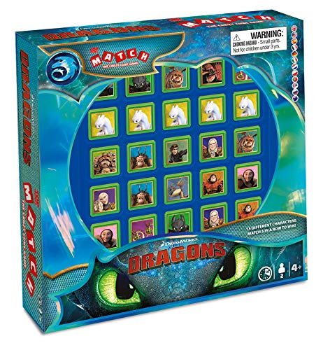 Winning Moves 63285 Ohnezahn Match How to Train Your Dragon - Juego de Mesa (Contenido en alemán)