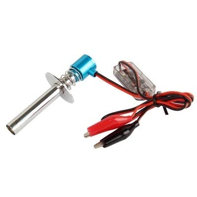 WOHAO Accesorios para Consola de Juegos Actualizado electrónico de bujías incandescentes de Arranque del Encendedor for Nitro R/C Coche Barco helicopt (Azul). (Color : Blue)