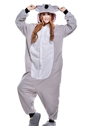 wotogold Pijamas de Coala Animal Trajes de Cosplay Adultos Unisex Gray