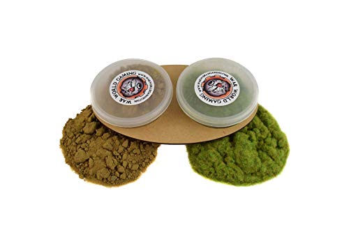 WWS War World Scenics WWG Desert Sand & 2mm Spring Grass Army Basing Kit 2 x 80ml