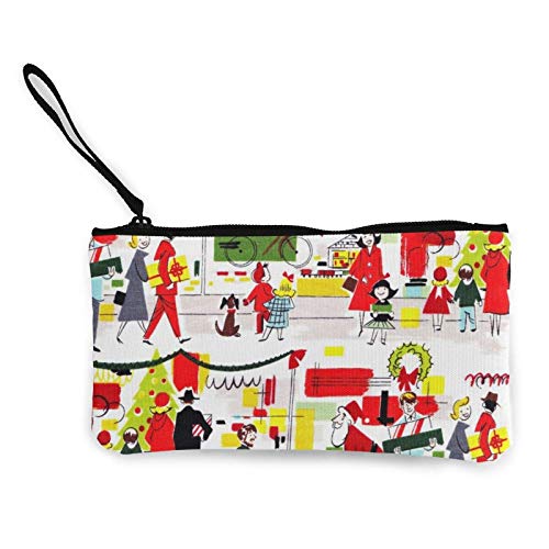 XCNGG Monederos Bolsa de Almacenamiento Shell Christmas Kitchen Fun Fabric Canvas Coin Purse with Zipper Coin Wallet Multi-Function Small Purse Cosmetic Bags For Women Men