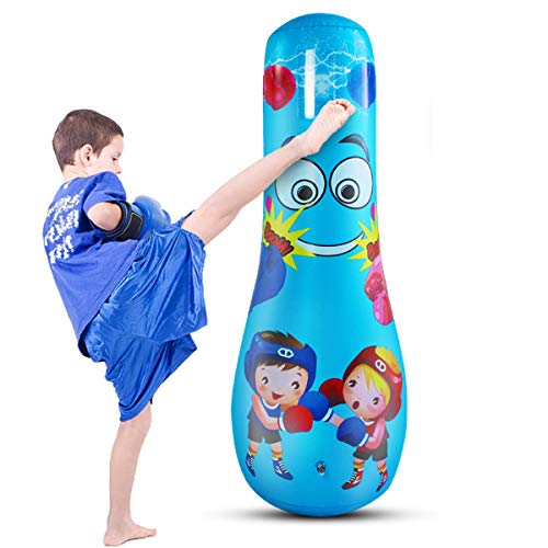 XER Niños Inflable Bolsa de perforación Gratis Boxeo de Boxeo Bolsa de perforación para Practicar niños Inflable Boxeo Post Alivio de estrés 47 Pulgadas