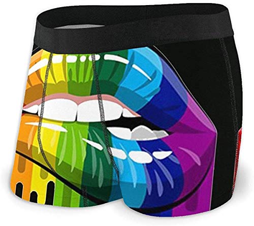 xianjing6 Hombre Ropa Interior Bóxers LGBT MOTSS Gay Pride The Gay Team Mens No Ride Up Boxer Briefs Cool Underwear