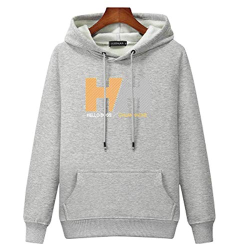 XIANWEI Sudadera Mujer/Hombres Deportes Casual Manga Larga Sudadera Sudadera con Capucha Sudadera con Capucha Classic Color Sólido Impresión Suéter Abrigo Otoño E Invierno Fitness Y Deportes Casual