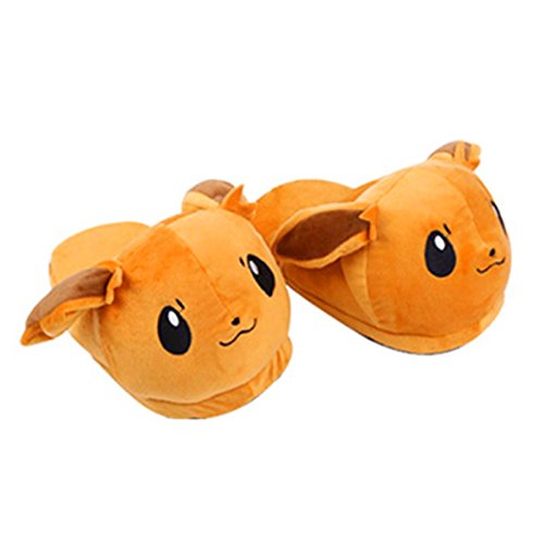 XINBANG Zapatos Piel Pokemon Pokemon Pikachu Charmander Bulbasaur Squirtle muñeco de Peluche Zapatillas de Interior para Adultos casa Otoño Invierno Zapatillas SA1496