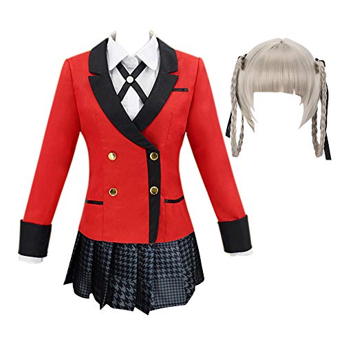 Xiongtai Kakegurui Compulsive Gambler Momobami kirari Cosplay Disfraz Uniforme Escolar Diario Vestido Chaqueta de Falda Linda