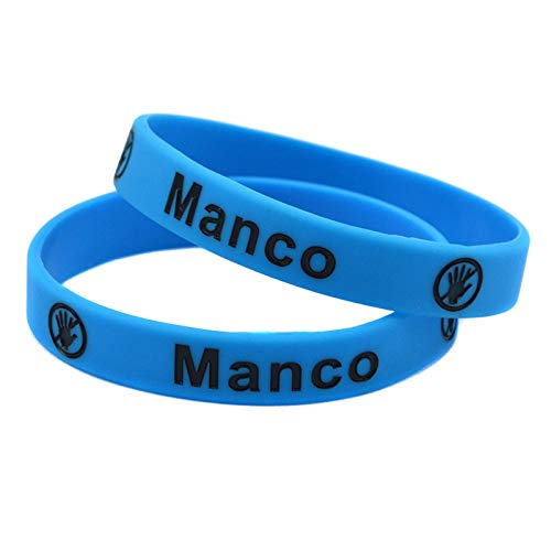 Xlin Pulsera de Silicona Manco 1PC Azul Relieve for Jugadores (Color : Blue, Length : 20cm)