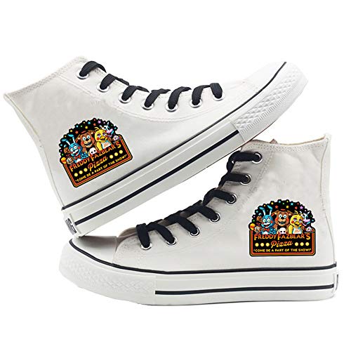 YamYamdan Five Nights at Freddy'S Zapatos Zapatos Juvenil Campus Estilo Sencillo Zapatos Adultos Estilo Tendencia Salvaje Zapatos de Lona Estudiante Deportes de la Moda Casual Unisex