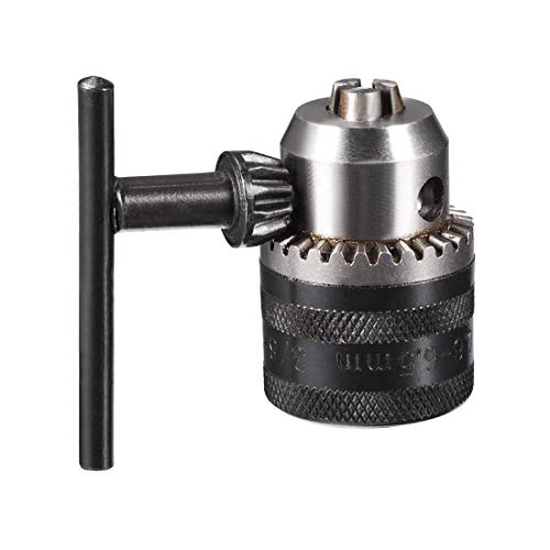 YEESEU 3/8" Mandril, Capacidad de 3/8-24 UNF Adaptador de Montaje Enchufe Hembra 0.6-6.5mm Capacidad Clave Portabrocas for la Herramienta de conversión del convertidor Llave de Impacto neumática Her