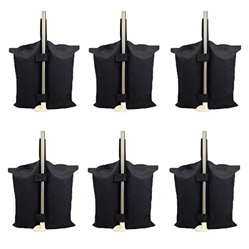 YELAIYEHAO Base de sombrilla Desmontable, Gran Apertura para Arena, Soporte para Paraguas rellenable para Paraguas de Patio al Aire Libre, Color Negro, tamaño 6pcs