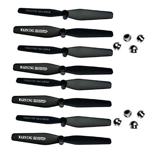 YJDTYM Piezas de Repuesto Propulsor Props Blades Principales CW CCW Cap/Ajuste para VISUO XS809W XS809HW XS809 XS809S RC Quadcopter Accesorios de Drones (Color : Black)