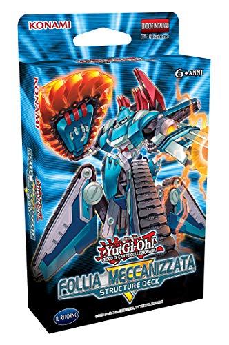 YU-GI-OH!- Trading Card Game Structure Deck Follia Mecanizada, Color Azul, MECHANIZED Mad