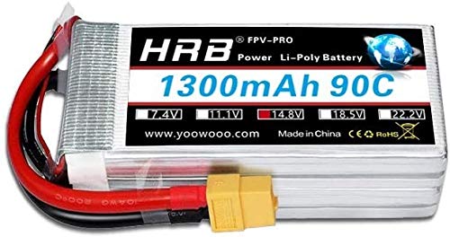 YUNIQUE Espana 1 Pieza Lipo HRB Batería 11.1V 1300mAh 90C 3S con XT60 Plug para FPV Racing RC Quadcopters Helicópteros Aviones Multi-Motor Hobby