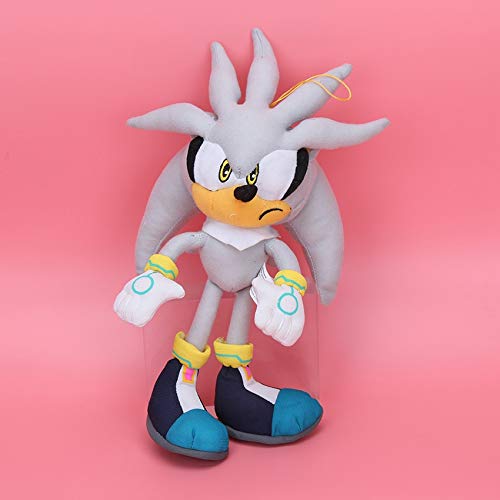YUNMEI Muñeco de Peluche Sonic 2 unids / Set 32 ​​cm Sonic The Hedgehog Plush Silver The Hedgehog Cream Silver Plush Stuffed Animal Plush Toys para niños