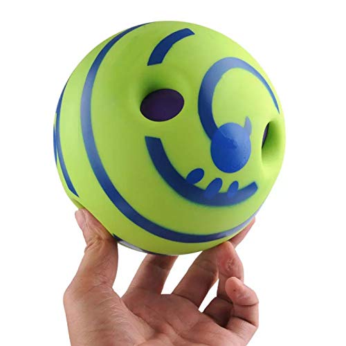 ZHAJIAN Wobble Wag Giggle Ball Juguete Interactivo para Perros Sonidos Divertidos Mascota Cachorro Juguetes para Masticar Jugar Pelota Entrenamiento Deporte Mascota 10Cm