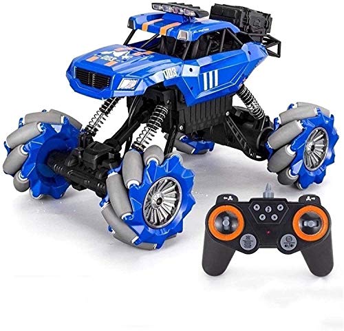 ZHANGL 4WD High Speed ​​Rolling Stunt Ascensor con control remoto de los niños para niños 3-5, deriva lateral LED luz de juguete de amortiguador de lámpares, camiones de control remoto de 4x4 RTR para