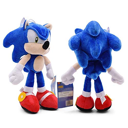 ZHTY Sonic Peluche 1 unids Sonic Toys 19-31cm Sonic Shadow Amy Rose Knuckles Tails Toys de Peluche Relleno Suave Peluche Muñecas Regalo para Navidad para niños Song