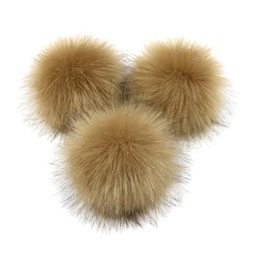 ZIRAN 16 Colores 8 / 10cm DIY Artificial Faux Mink Fur Bola de pompón Esponjoso Color sólido para Tejer Sombrero Zapatos Bufandas Bolso Bolso Encantos Adorno Bola de pompón