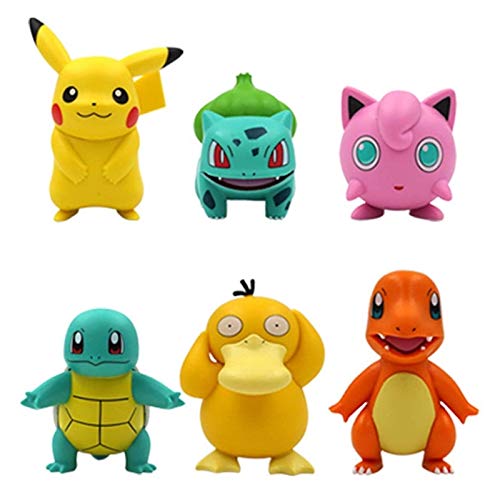 ZJSXIA Juguete Pikachu, Pok □ M □ n Caja ciega Anime Figuras de acción Juguete Squirtle Psyduck Charmander Purin Muñecas Modelo Niño figuritas Pokemon