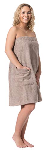 ZOLLNER Toalla Sauna para Mujer, Beige, algodón, L-XL, Otras Tallas y Colores