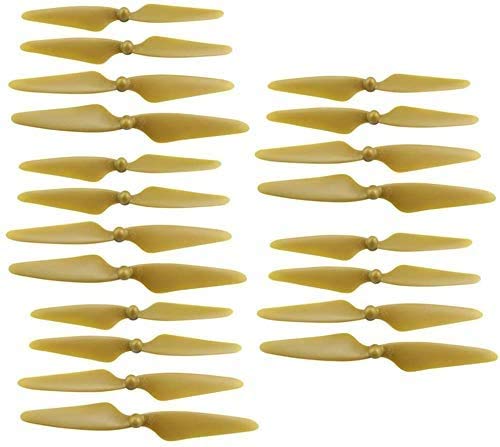 ZYGY 20PCS Propeller para Hubsan H501s H501A H501C H501M H501S W H501S Pro MJX B3 Bugs 3 Bugs B3H 3H F17 F100 HS700 D80 RC Quadcopter Repuestos de avión Tipo de hélice (Amarillo)