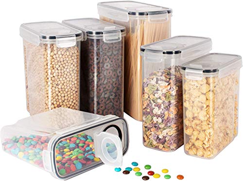 ZZCL Grain Containers with Lids, Airtight Food Storage Container Set, Transparent Food Storage, Suitable for Food Storage Rooms and Kitchens