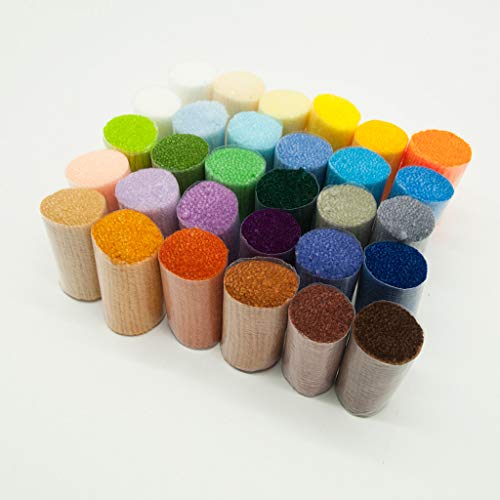 30 colores pestillo pre corte hilo de lana conjunto para tapiz anudado fabricación de alfombras