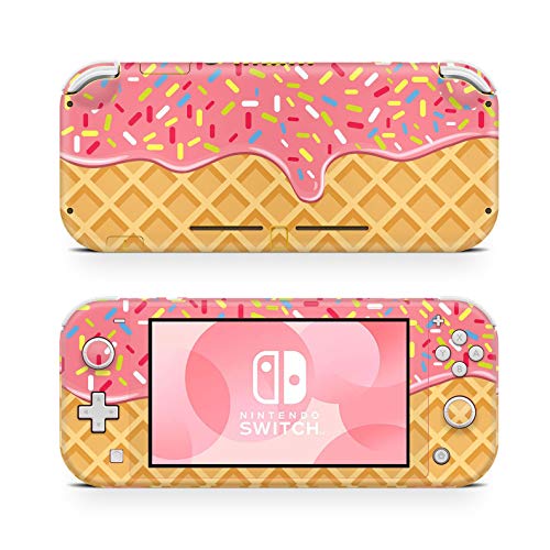 46 North Design Switch Lite Skin Vinyl Stickers Accesorios, Misma Calidad De Dacal Para Autos, Galleta De Waffle Dulce Comida Linda Donut Rosa Amarillo, Alta Calidad, Duradero, Fabricado En Canadá