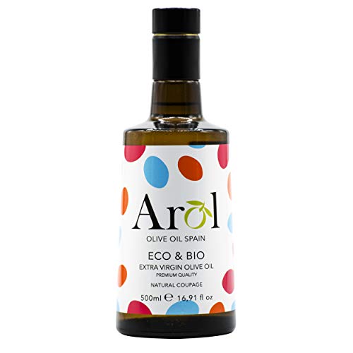 Aceite de Oliva Virgen Extra ECO&BIO 500 ml - Certificado Ecológico Europeo - 100% Orgánico, Sin Componentes Químicos - Producción Limitada - Sabor Suave - Extracción en Frío - Arol